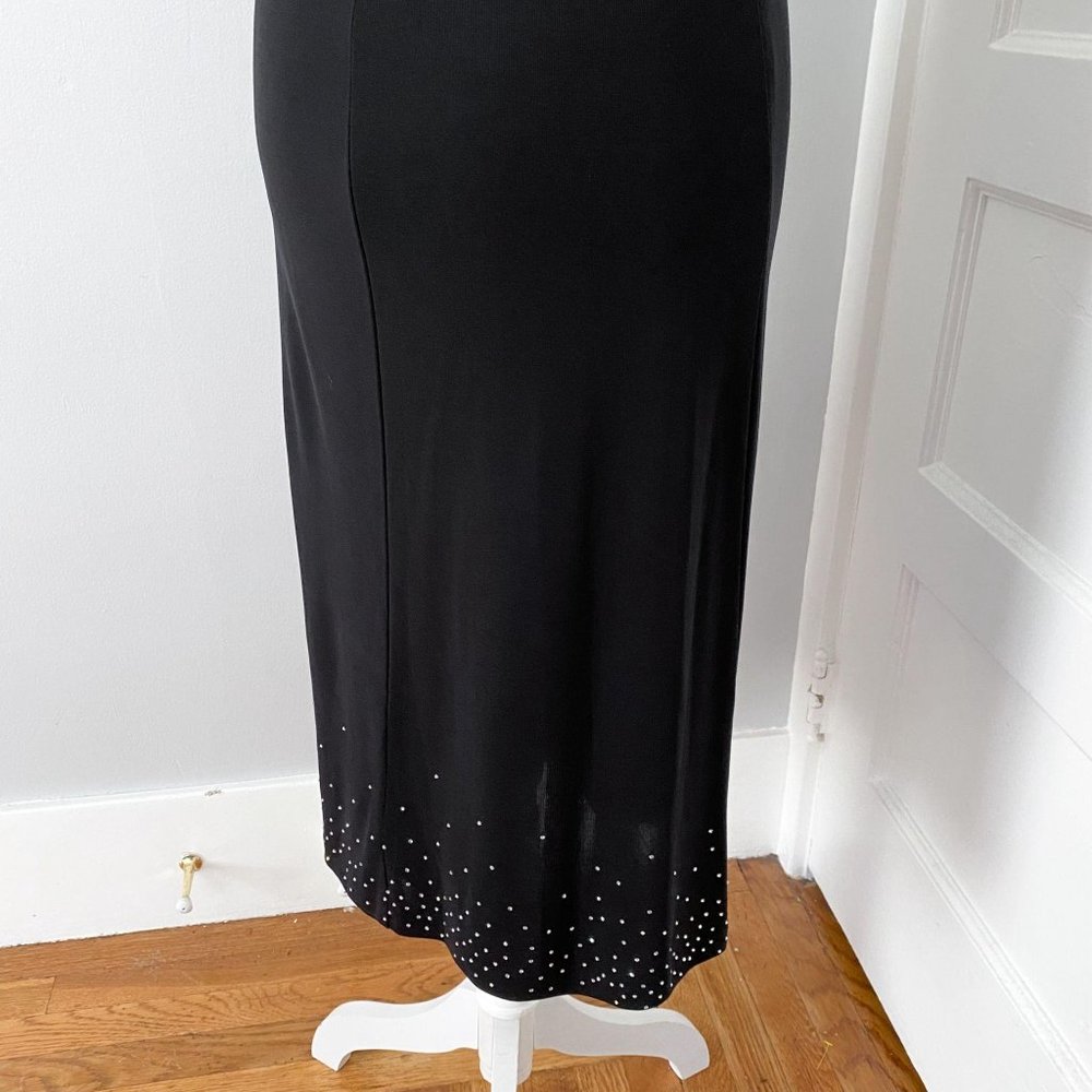 Betsey Johnson 2000s Y2K Vintage Black Midi Dress - Picture 8 of 12